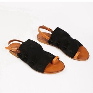 Free People Miz Mooz Lake House Sling Back Sandal Black with‎ Sz 36 6 US